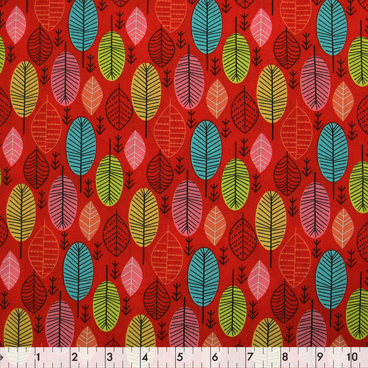 FABRIC CREATIONS 43" × 8 yd Cotton Fabric Bolt — Red Fuzzy Beakman