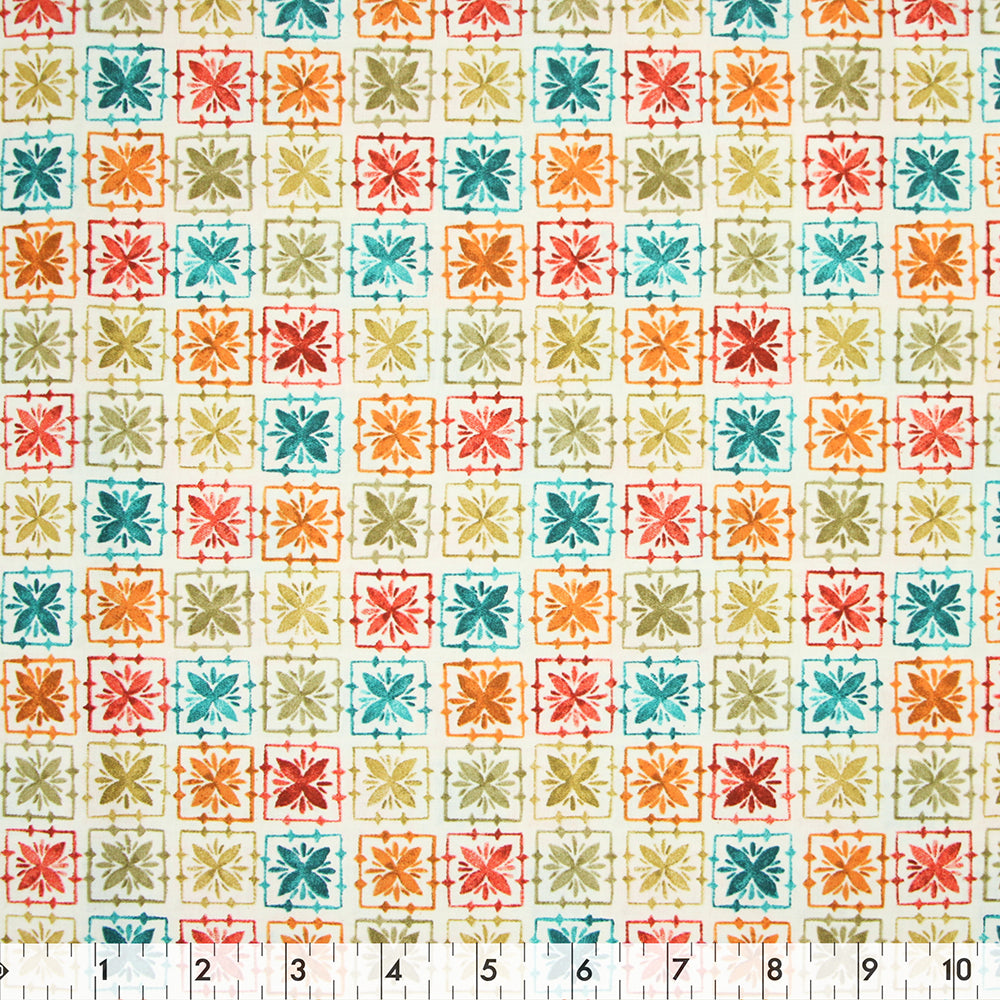 FABRIC CREATIONS 43" × 8 yd Cotton Fabric Bolt — White Karima