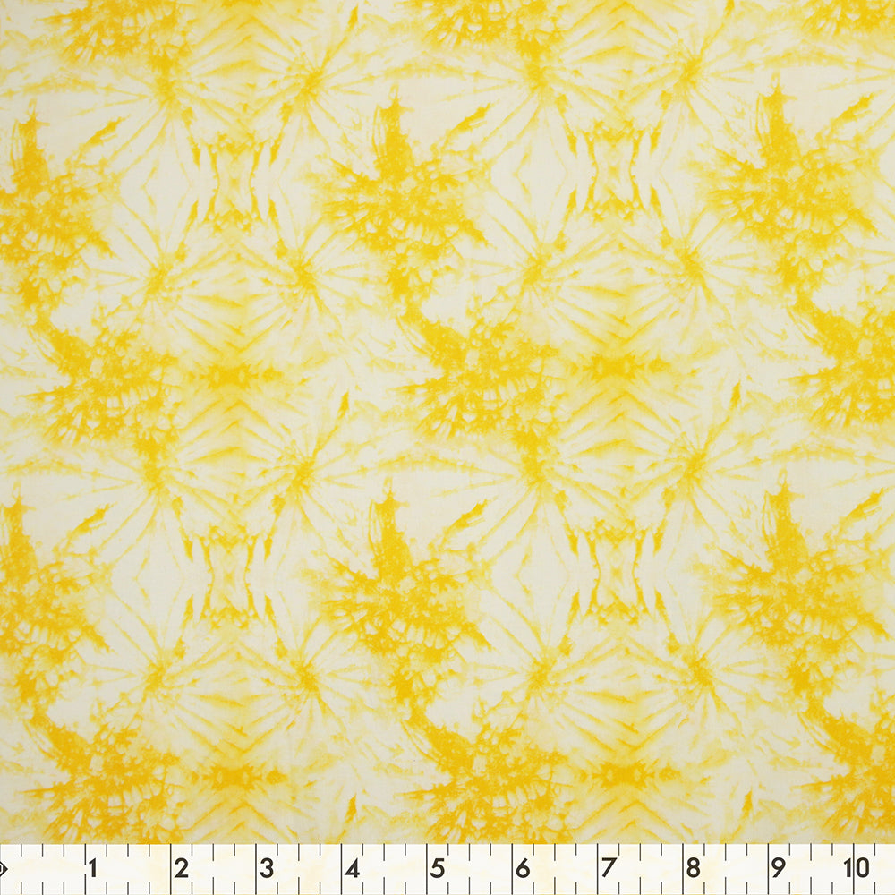 FABRIC CREATIONS 43" × 8 yd Cotton Fabric Bolt — Yellow Tie Dye