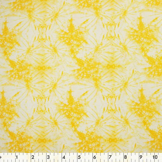 FABRIC CREATIONS 43" × 8 yd Cotton Fabric Bolt — Yellow Tie Dye