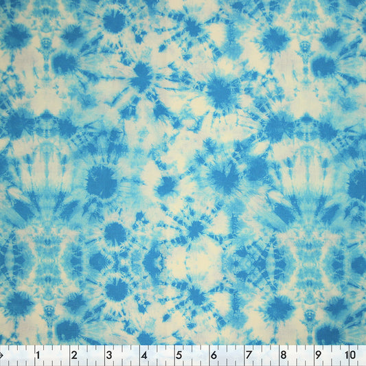 FABRIC CREATIONS 43" × 8 yd Cotton Fabric Bolt — Blue Tie Dye