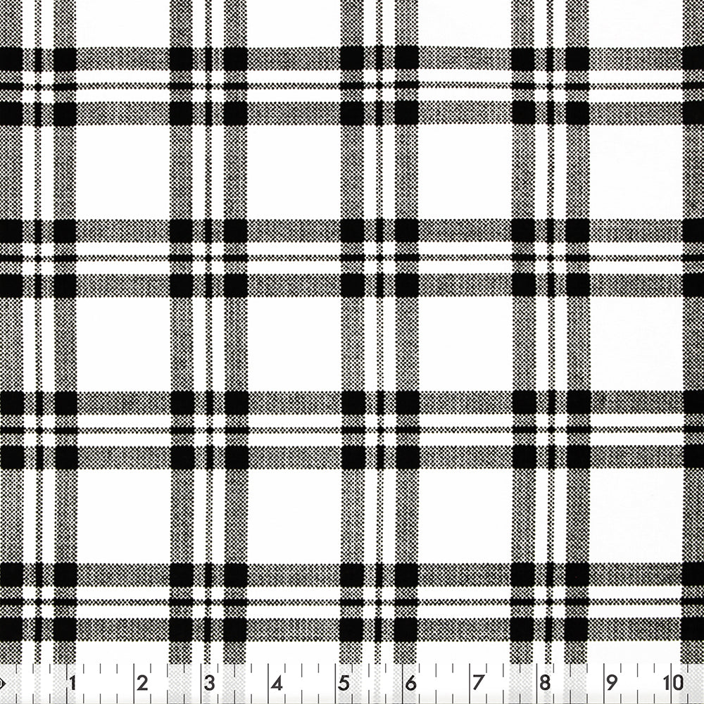 FABRIC CREATIONS 42" × 8 yd Cotton Fabric Bolt — White Checks & Plaids