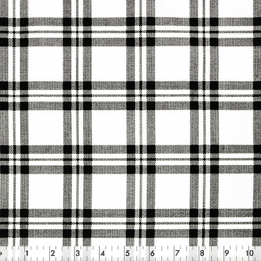 FABRIC CREATIONS 42" × 8 yd Cotton Fabric Bolt — White Checks & Plaids