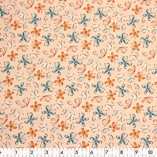 FABRIC CREATIONS 42" × 8 yd Cotton Fabric Bolt — Pink Butterflies