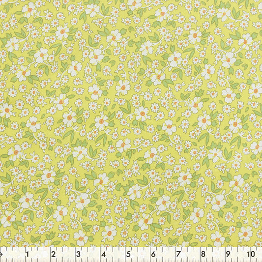 FABRIC CREATIONS 42" × 8 yd Cotton Fabric Bolt — Yellow Floral