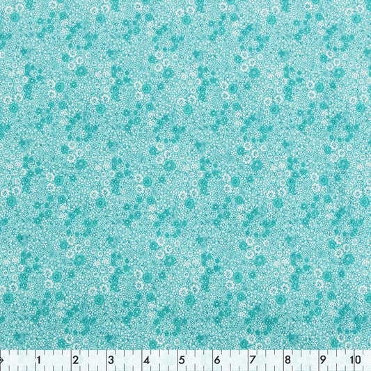 FABRIC CREATIONS 42" × 8 yd Cotton Fabric Bolt — Blue Floral