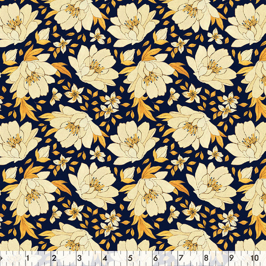 FABRIC CREATIONS Cotton Fabric Bolt Navy Arles Sunflowers 42 in x 8 yd