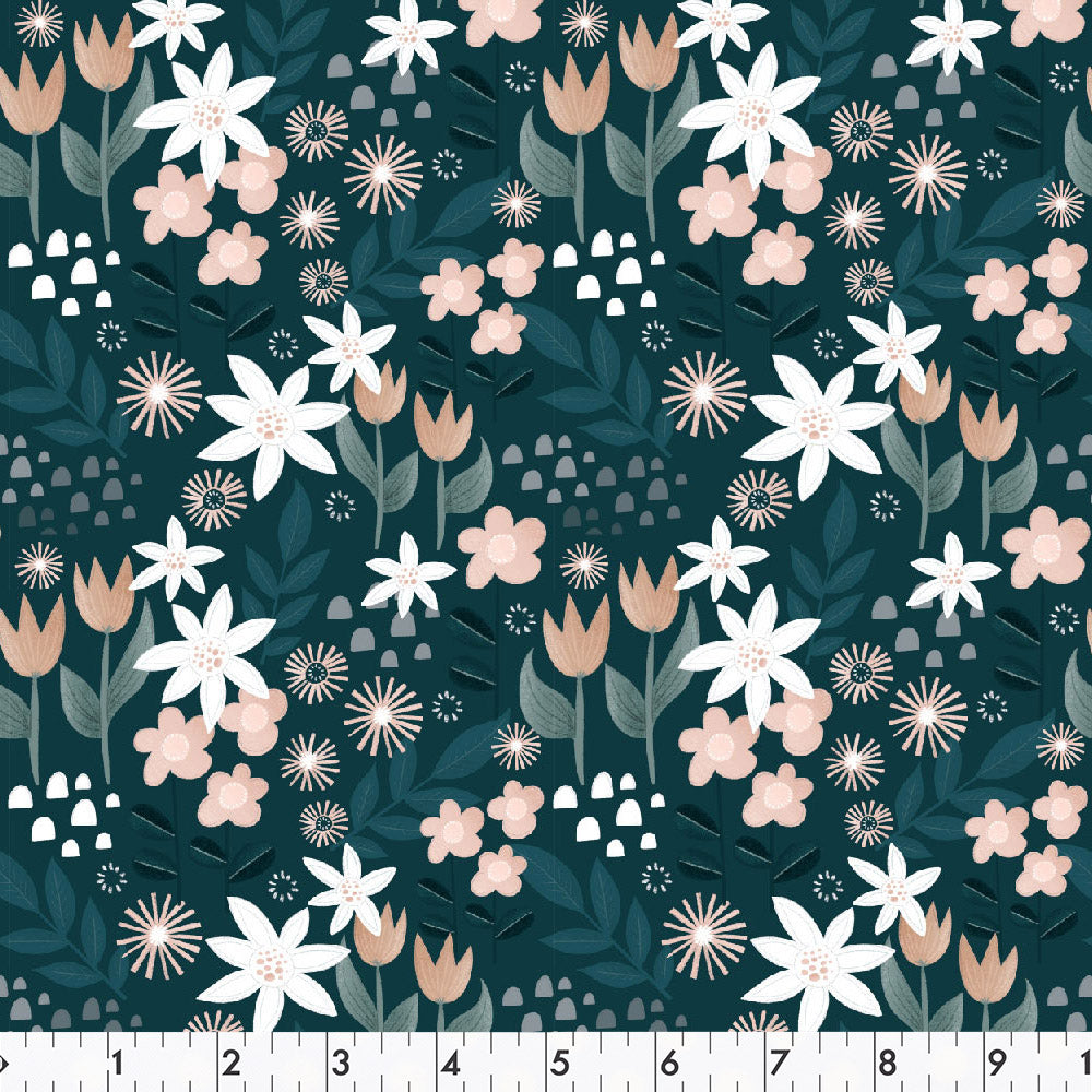 FABRIC CREATIONS Cotton Fabric Bolt 42 in × 8 yd Green Fuzzy Spring