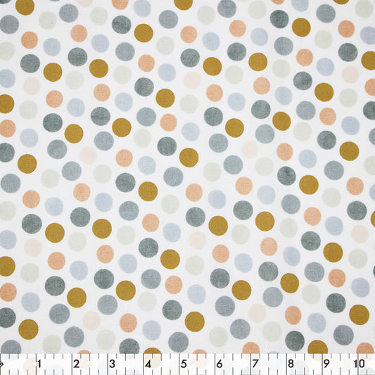 FABRIC CREATIONS 42 x 8yd Cotton Fabric Bolt - White Fuzzy Spring