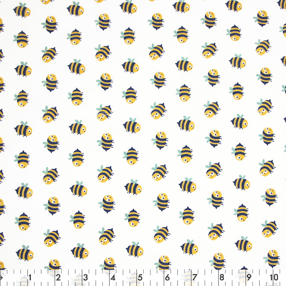 FABRIC CREATIONS 42 x 8yd Cotton Fabric Bolt - White Hello Spring