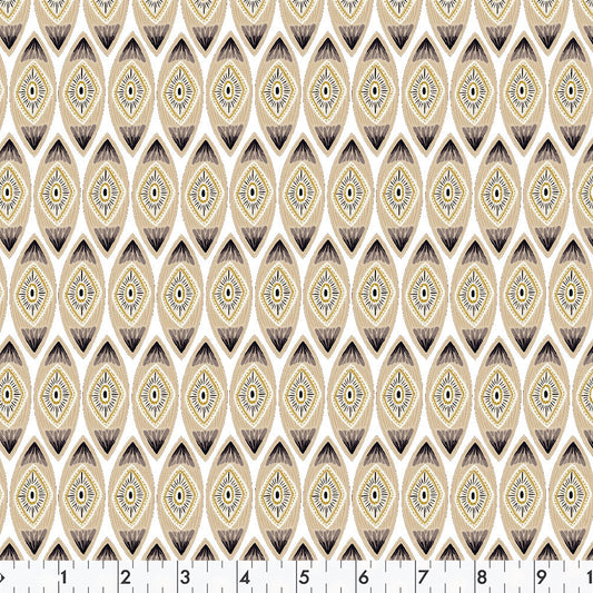 FABRIC CREATIONS Printed Cotton Fabric Bolt 107 cm × 7.3 m, White Stone Branch