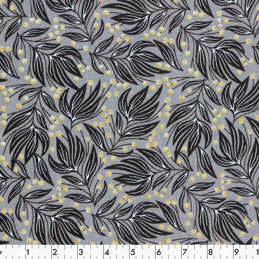 FABRIC CREATIONS 42in x 8yd Cotton Fabric Bolt - Grey Stone Branch