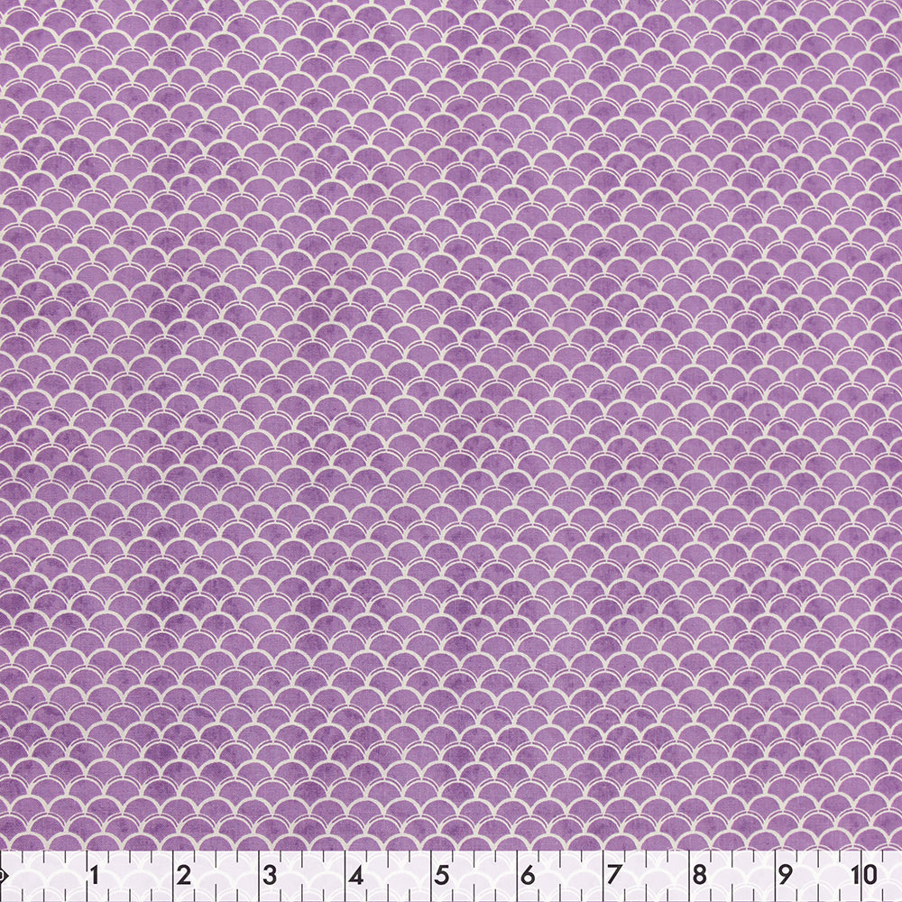 FABRIC CREATIONS 42in x 8yd Cotton Fabric Bolt - Purple Mermaid Society
