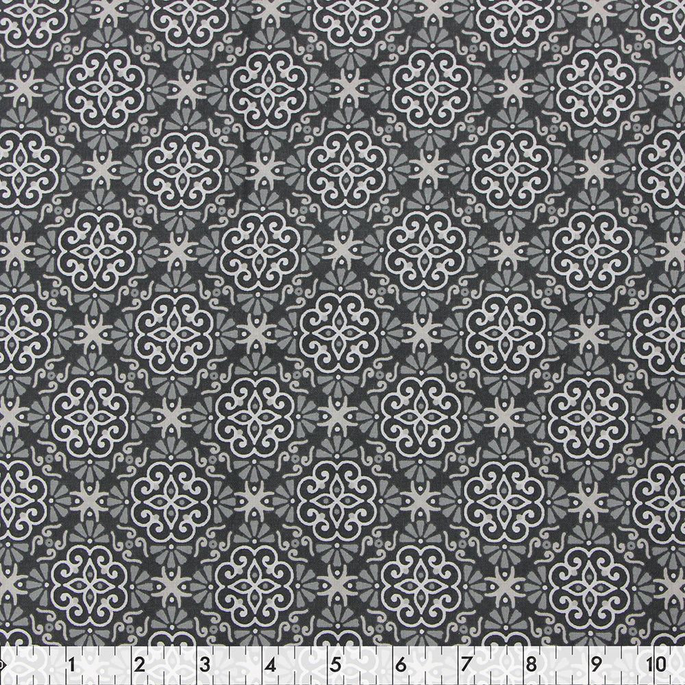 FABRIC CREATIONS 42in x 8yd Cotton Fabric Bolt - Charcoal Modern Farmhouse