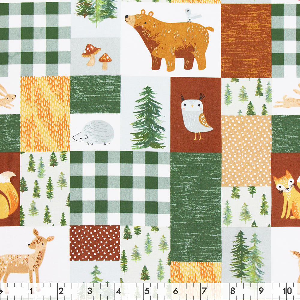 FABRIC CREATIONS 42in x 8yd Cotton Fabric Bolt - Multi Woodland Frame