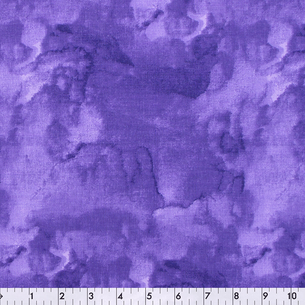 FABRIC CREATIONS 42&Prime; x 8yd Cotton Fabric Bolt - Dark Purple with Smoke Texture
