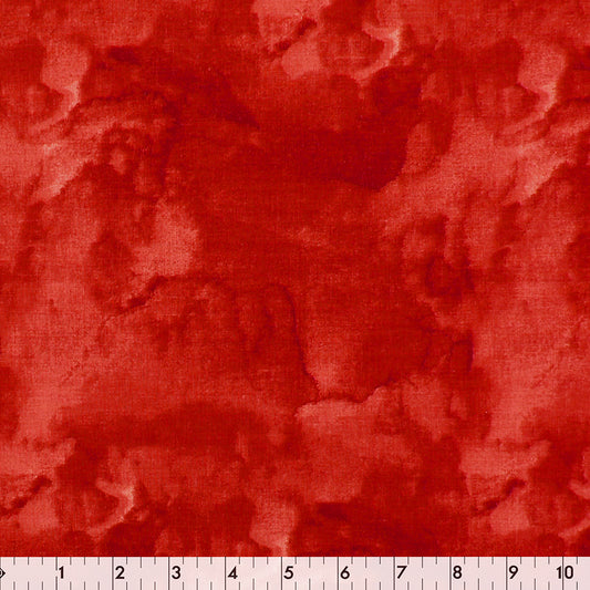 FABRIC CREATIONS Cotton Fabric Bolt — 42" × 8 yd — Red with Smoke Texture