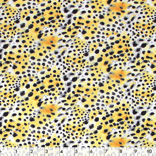 FABRIC CREATIONS Cotton Print Fabric Bolt 42 in × 8 yd (7.3 m) White/Orange/Black Jungle Leopard Fur