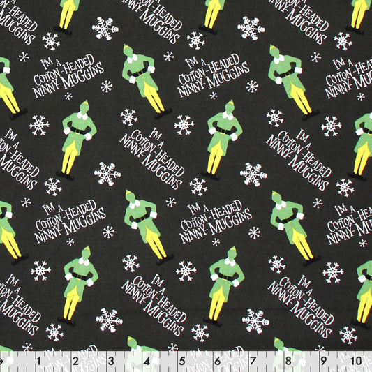 FABRIC CREATIONS Licensed Cotton Fabric Bolt, ELF, 44–45 in × 8 yd, Dark Green