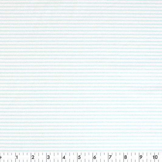 FABRIC CREATIONS 42" × 8 yd Cotton Fabric Bolt — Light Blue and White Stripes