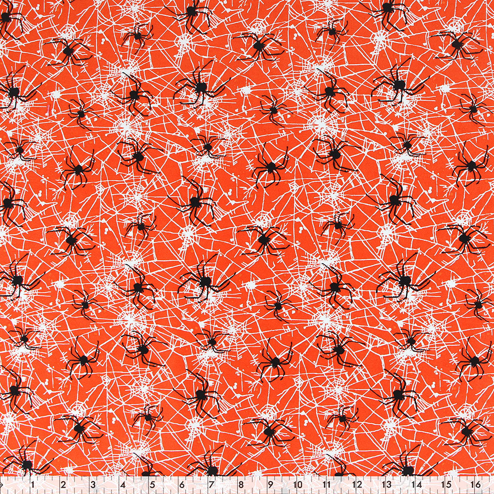 FABRIC CREATIONS Halloween White Spider Web with Spiders 1110090350