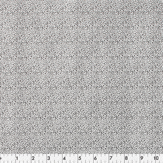 FABRIC CREATIONS 42" × 8 yd Cotton Fabric Bolt — White with Black Micro Polka Dots