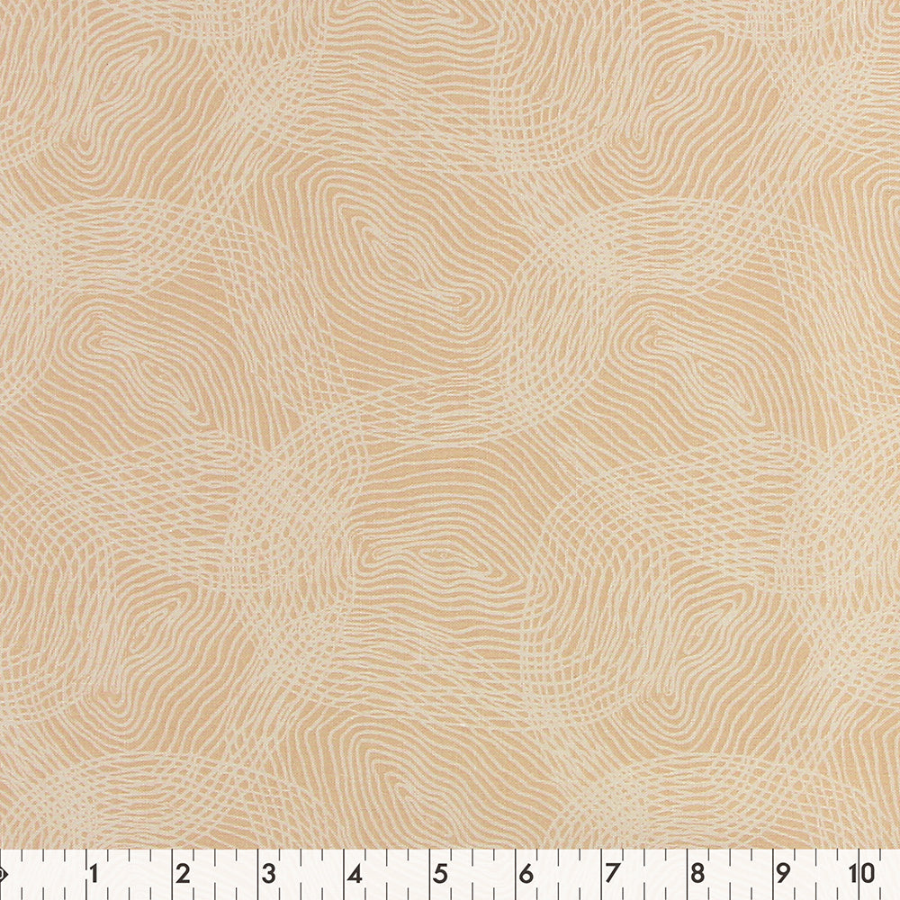 FABRIC CREATIONS 42" × 8 yd Cotton Fabric Bolt — Tan with Fine Wood Grain Lines