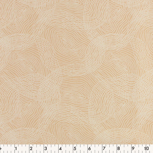FABRIC CREATIONS 42" × 8 yd Cotton Fabric Bolt — Tan with Fine Wood Grain Lines