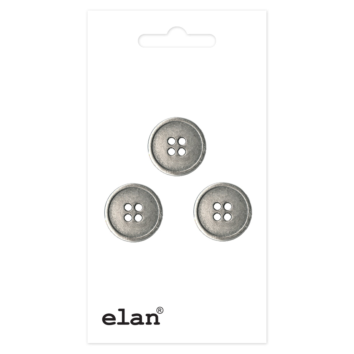 ELAN 4-Hole Buttons — 15 mm (5/8 in.) — 3 Pack