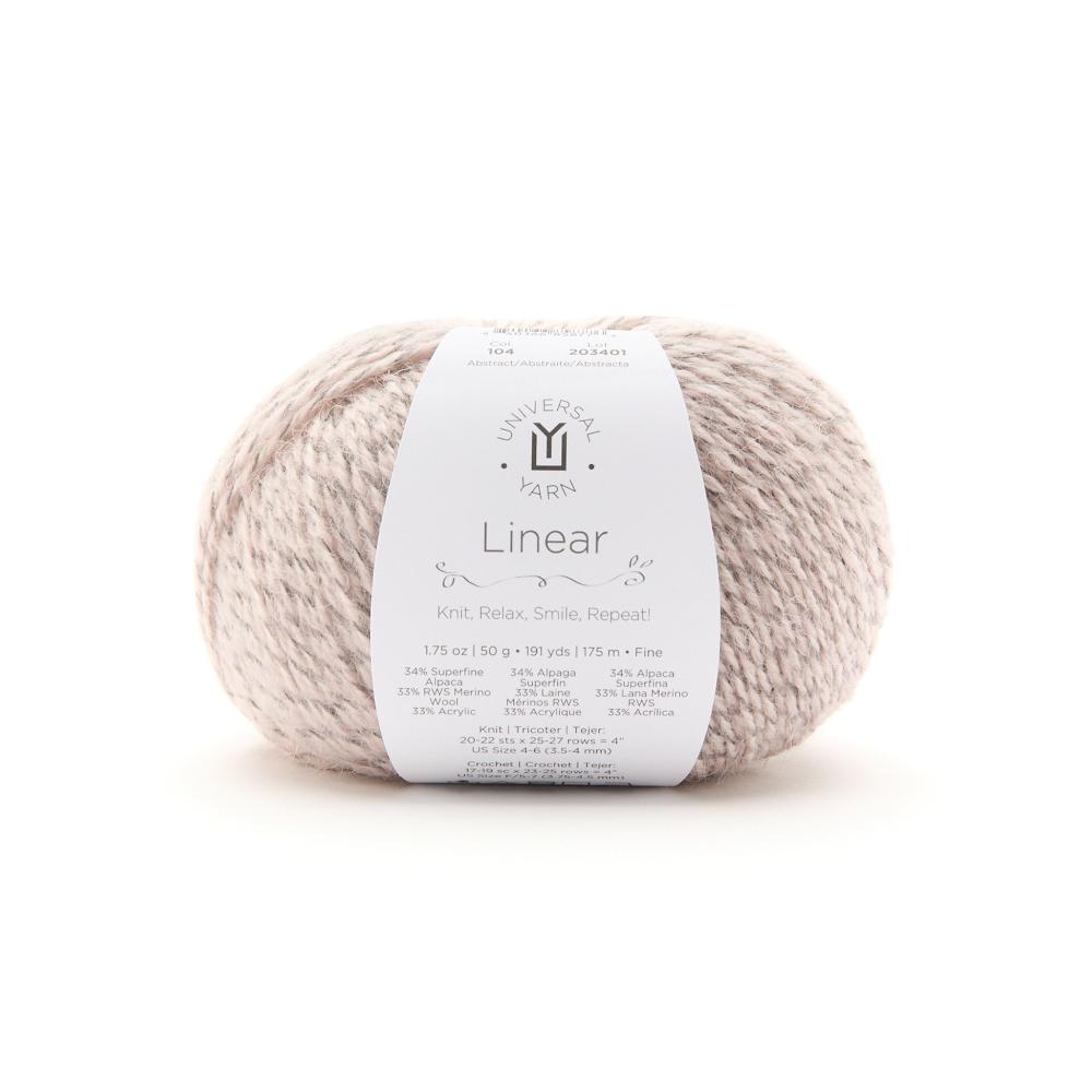 UNIVERSAL Linear #1803 Yarn - 50g - Fine Weight 2 - 175m (191yds) - Abstract