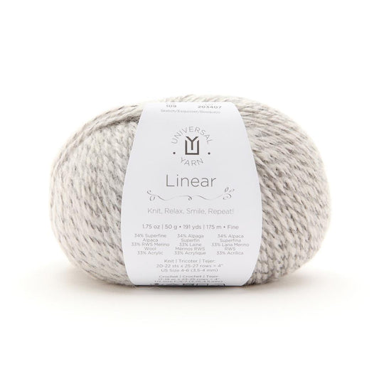 UNIVERSAL Linear #1803 Yarn - 50g - Fine Weight 2 - 175m (191yds) - Sketch