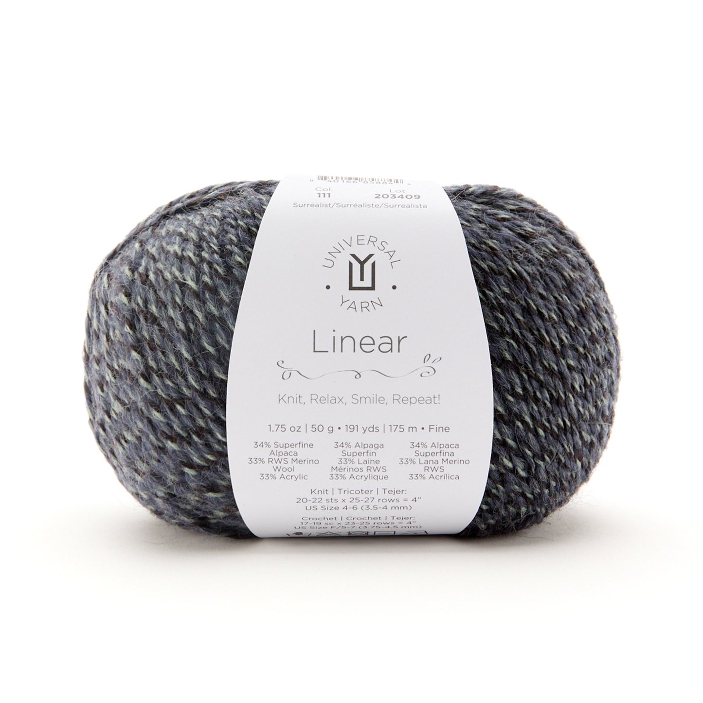 UNIVERSAL Linear Fine Alpaca Blend Yarn 50g/191yd Surrealist