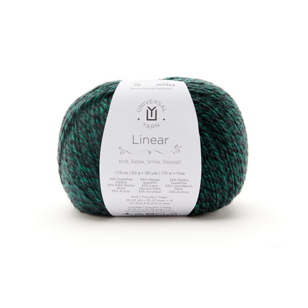 UNIVERSAL Linear #1803 Yarn - 50g - Fine Weight 2 - 175m (191yds) - Illusion