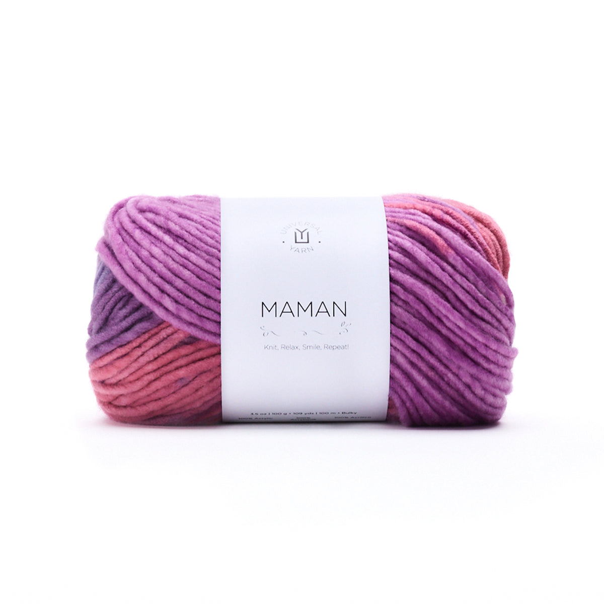 UNIVERSAL Maman #1804 Yarn - 100g - Bulky Weight 5 - 100m (109yds) - Berry