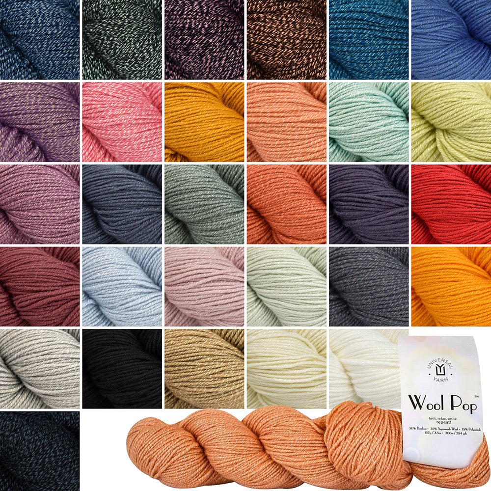 UNIVERSAL Wool Pop Taste Pack #1823 Yarn - 100g - Light Weight 3 - 260m (284yds)