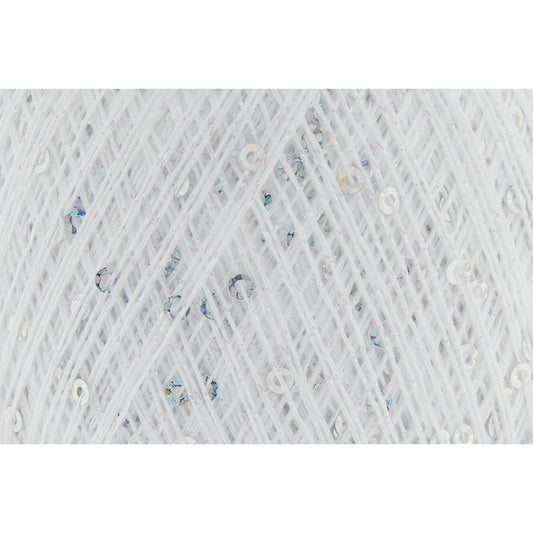ROZETTI Cotton Gold Yarn 25 g / 165 m, White Iridescent