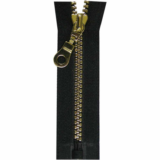 COSTUMAKERS Fashion One-Way Separating Zipper #5 55cm/22in Black