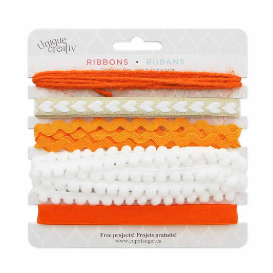 UNIQUE CREATIV Trim Pack – Orange (5 × 2 m Assorted Trims)