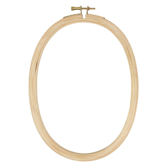 UNIQUE CRAFT Wood Embroidery Hoop — Oval — 20 cm (8")