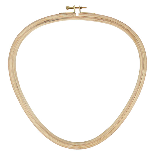 UNIQUE CRAFT Wood Embroidery Hoop — Triangle — 25 cm (10")