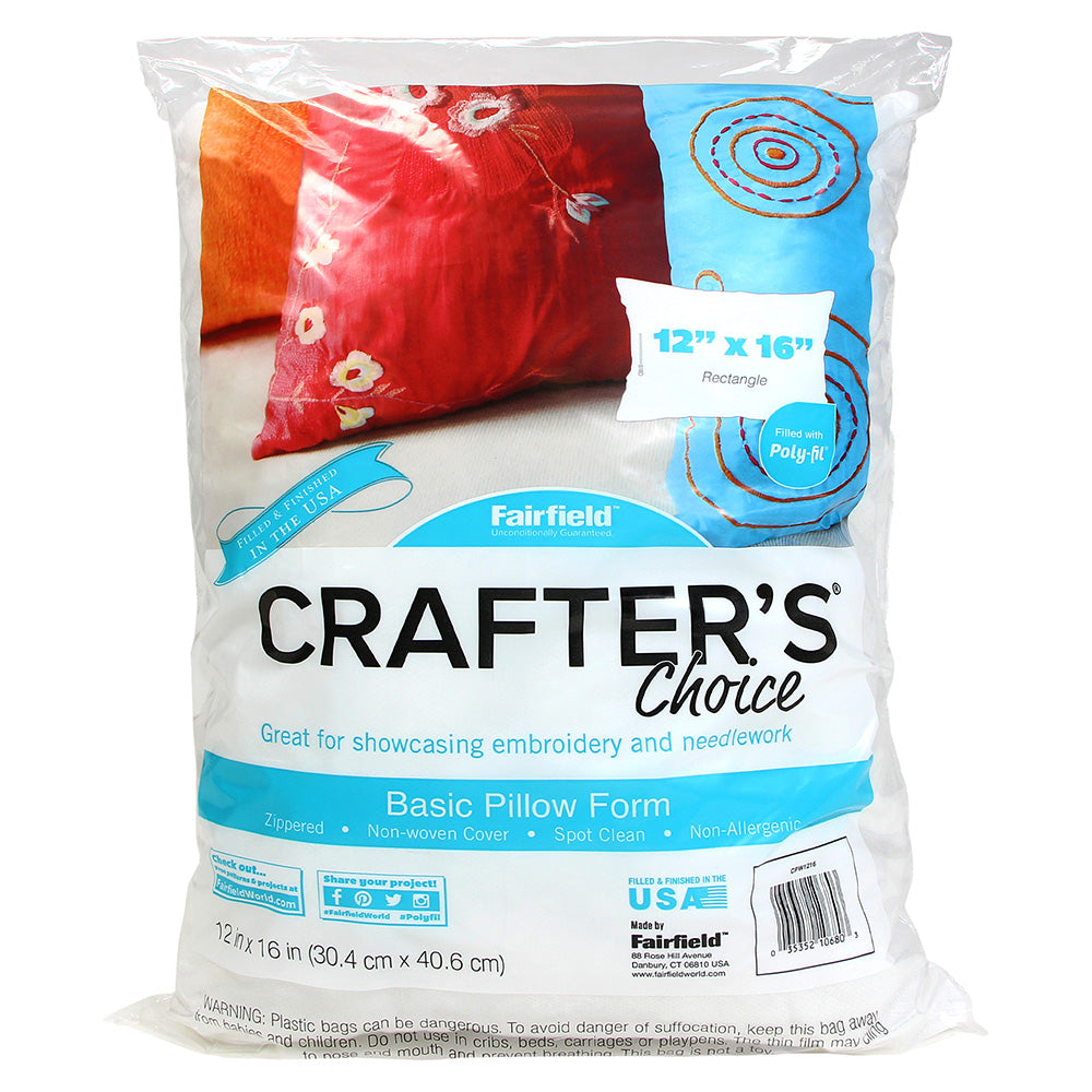 FAIRFIELD Crafter’s Choice® Pillow Insert Zippered 12 x 16 in (30.5 x 40.6 cm)
