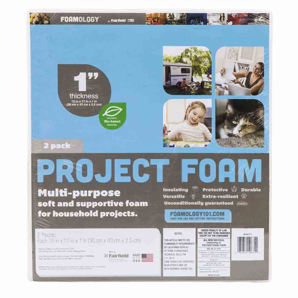 FAIRFIELD Project Foam Soft Support 15 x 17 x 1 in (38.1 x 43.2 x 2.5 cm) 2-Pack