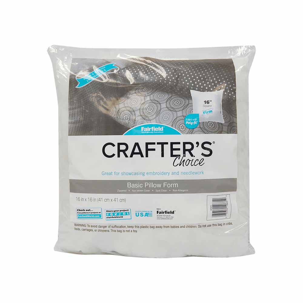 FAIRFIELD Crafter’s Choice® Pillow Insert Zippered 16 x 16 in (40.6 x 40.6 cm)