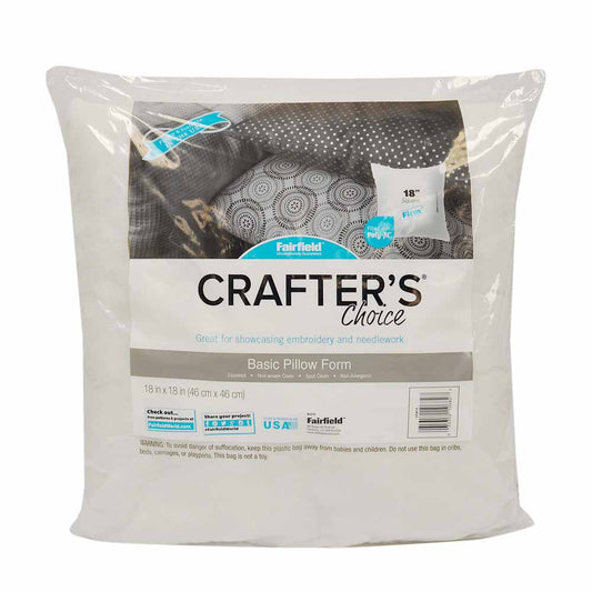 FAIRFIELD Crafter’s Choice® Pillow Insert Medium-Firm 18 x 18 in (45.7 x 45.7 cm)