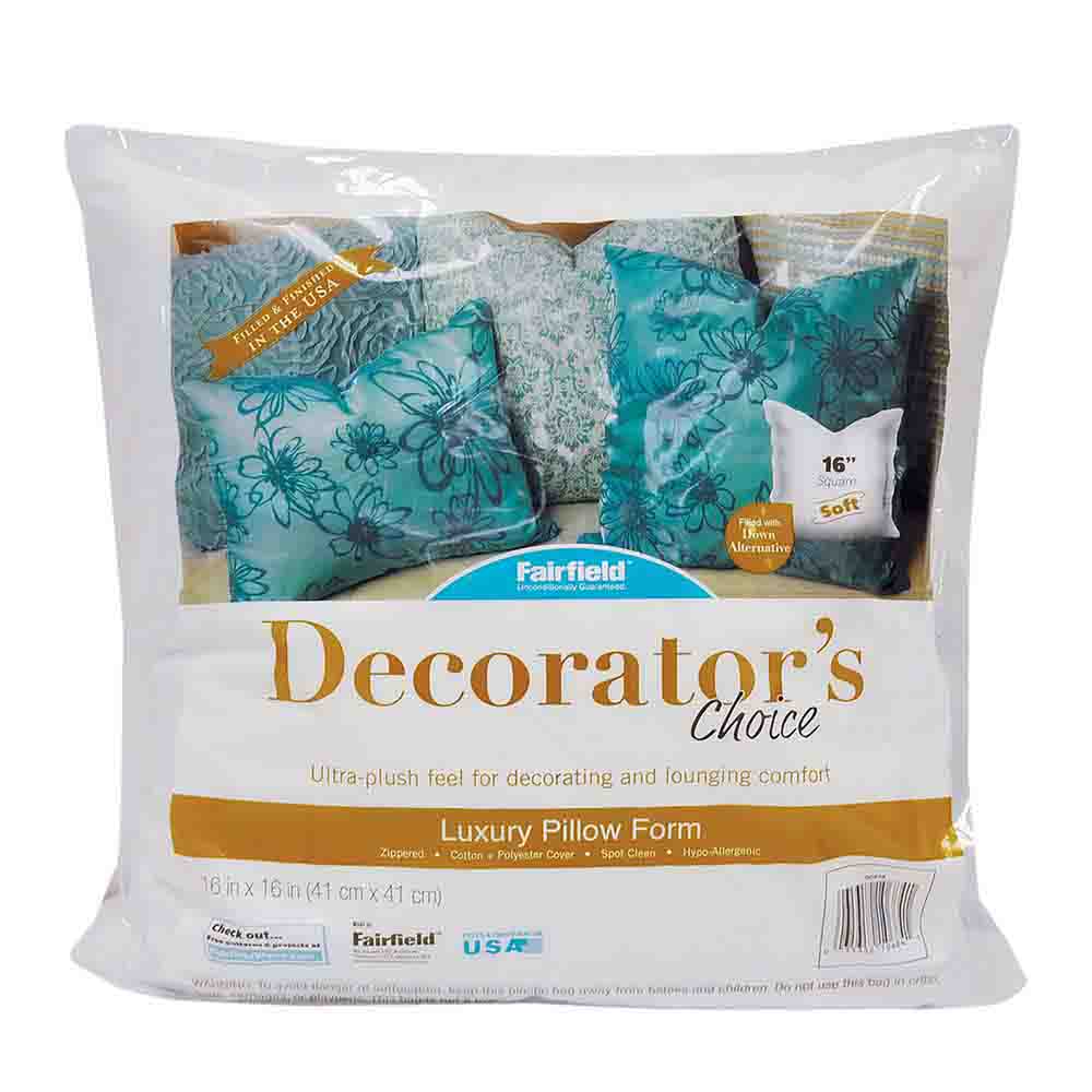 FAIRFIELD Decorator’s Choice® Gel Fiber Pillow Insert 16 x 16 in (40.6 x 40.6 cm)