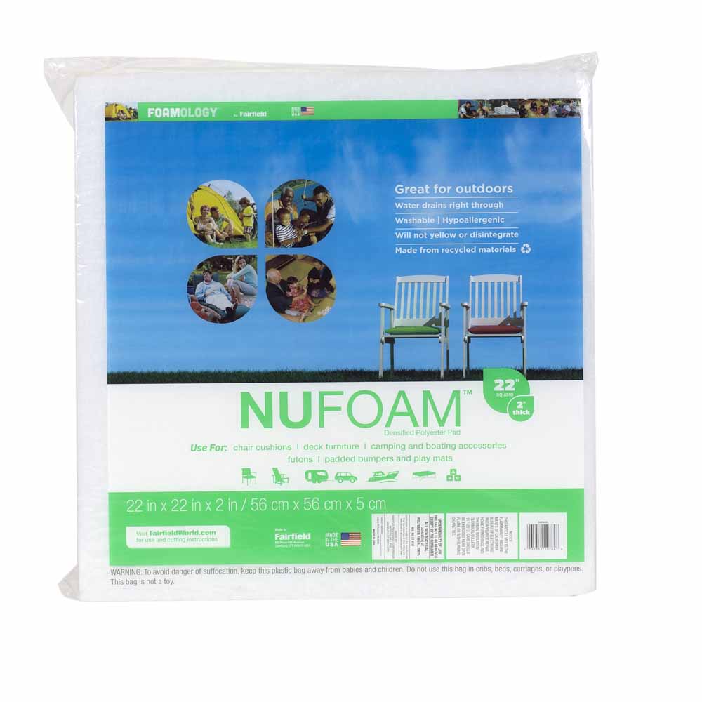 FAIRFIELD NuFoam NuFoam Cushion Insert 56 × 56 × 5 cm (22 × 22 × 2 in)