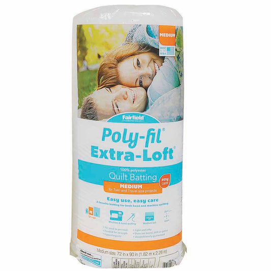 FAIRFIELD Poly-Fil Extra-Loft Quilt Batting 183 × 229 cm (72 × 90 in)