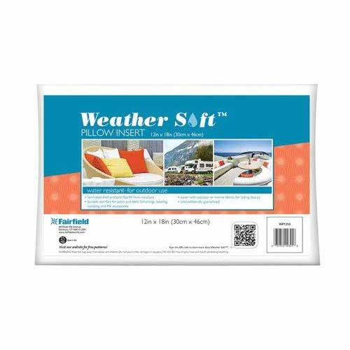 FAIRFIELD Weather Soft Water-Resistant Outdoor Pillow Insert 30 × 46 cm (12 × 18 in)