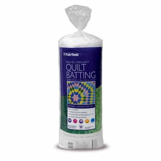 FAIRFIELD Poly-Fil Low-Loft Quilt Batting 228 × 275 cm (90 × 108 in)
