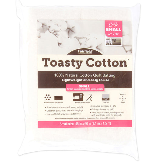 FAIRFIELD Toasty Cotton Quilt Batting 1.1 × 1.5 m (45 × 60 in)